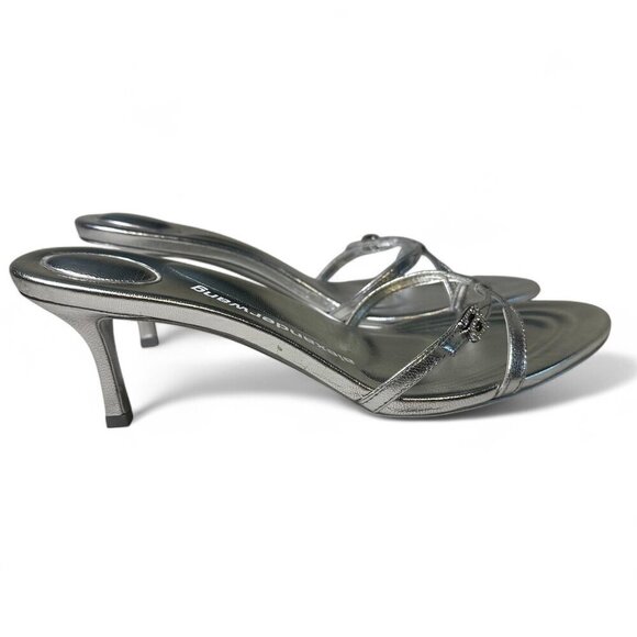 Alexander Wang Silver Lucienne 65 Strappy Slide 37.5 NWT - Picture 14 of 16